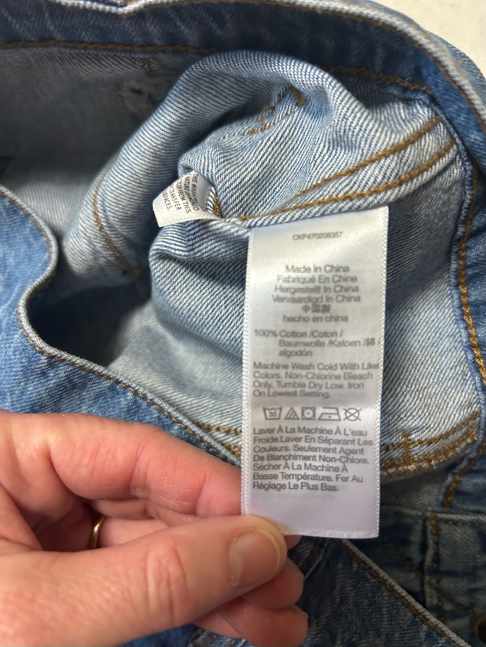 Madewell Size 26 Wide Leg Utility Jeans Side Slit 100% Cotton - Picture 10 of 10